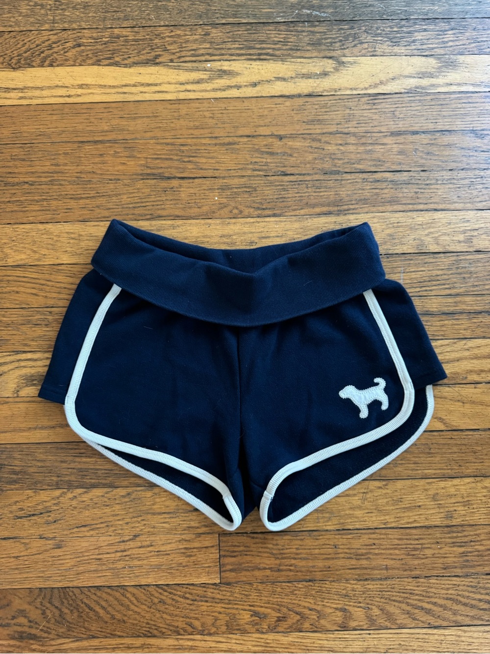 Y2K Vintage Victoria’s Secret Pink navy terry cloth foldover shorts